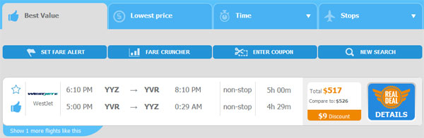 Vancouver Flight Deals